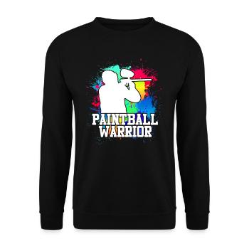 Paintball Warrior Paintballer - Unisex Sweatshirt - black - Front - Alina (178cm) & Michal (187cm)