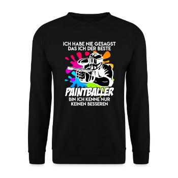 Bester Paintballer Paintballspieler Paintball - Unisex Pullover - Schwarz - Vorne - Alina (178cm) & Michal (187cm)