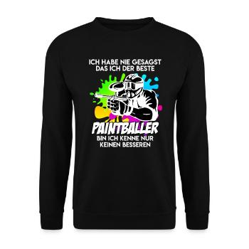 Bester Paintballer Paintballspieler Paintball - Unisex Pullover - Schwarz - Vorne - Alina (178cm) & Michal (187cm)