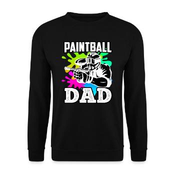 Paintball Dad Paintballer Papa Paintball Player - Unisex Sweatshirt - black - Front - Alina (178cm) & Michal (187cm)