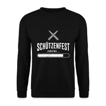 SChützenfest loading Schützenverein - Unisex Pullover - Schwarz - Vorne - Alina (178cm) & Michal (187cm)