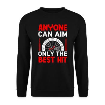 Only the best shooters can meet - Unisex Sweatshirt - black - Front - Alina (178cm) & Michal (187cm)