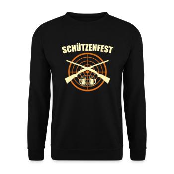 Schützenfest Schützenverein Schützenkönig - Unisex Pullover - Schwarz - Vorne - Alina (178cm) & Michal (187cm)