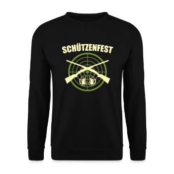 Schützenfest Schützenverein Schützenkönig - Unisex Pullover - Schwarz - Vorne - Alina (178cm) & Michal (187cm)