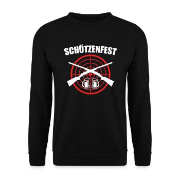 Schützenfest Schützenverein Schützenkönig - Unisex Pullover - Schwarz - Vorne - Alina (178cm) & Michal (187cm)