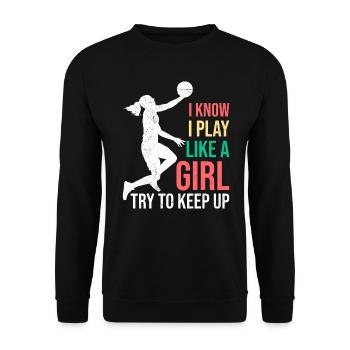 Basket-ball féminin - Sweat-shirt Unisexe - noir - Devant - Alina (178cm) & Michal (187cm)