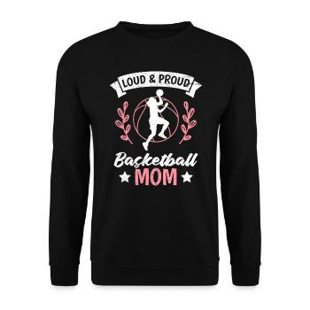 Maman de basketball bruyante et fière - Sweat-shirt Unisexe - noir - Devant - Alina (178cm) & Michal (187cm)