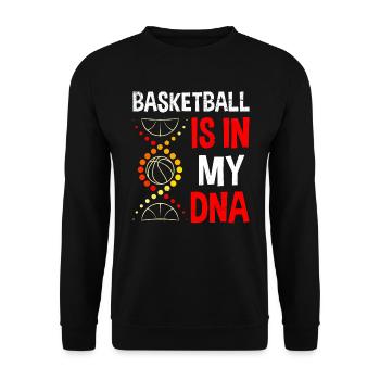 Basketball is in my DNA Basketballer - Unisex Pullover - Schwarz - Vorne - Alina (178cm) & Michal (187cm)