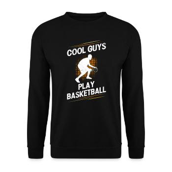 Les gars cool jouent au basket-ball - Sweat-shirt Unisexe - noir - Devant - Alina (178cm) & Michal (187cm)