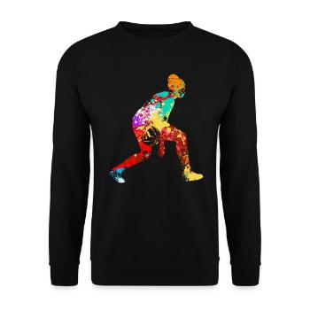 Joueuse de basket-ball de basket-ball féminin - Sweat-shirt Unisexe - noir - Devant - Alina (178cm) & Michal (187cm)