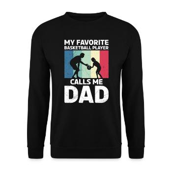 Basketballer Son Basketball Dad - Unisex Sweatshirt - black - Front - Alina (178cm) & Michal (187cm)