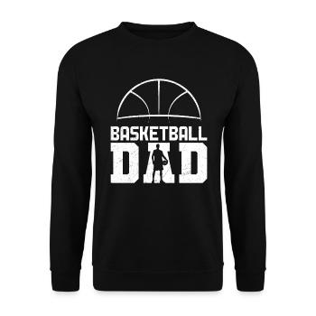 Basketball Dad - Unisex Sweatshirt - black - Front - Alina (178cm) & Michal (187cm)