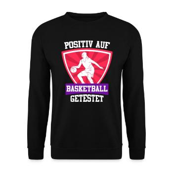 Testé positif au basketball féminin - Sweat-shirt Unisexe - noir - Devant - Alina (178cm) & Michal (187cm)