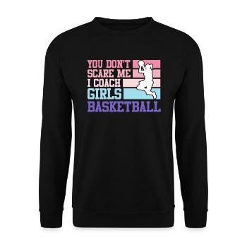 Entraîneur de basket-ball féminin - Sweat-shirt Unisexe - noir - Devant - Alina (178cm) & Michal (187cm)