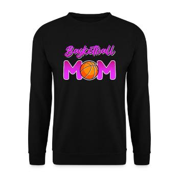 Basketball Mom Basketball Mutter - Unisex Pullover - Schwarz - Vorne - Alina (178cm) & Michal (187cm)