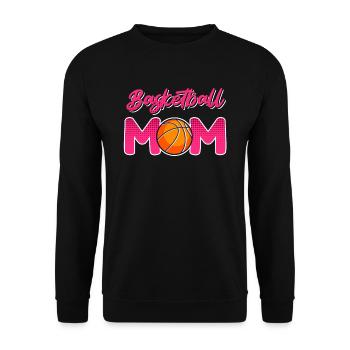 Basketball Mom Basketball Mutter - Unisex Pullover - Schwarz - Vorne - Alina (178cm) & Michal (187cm)