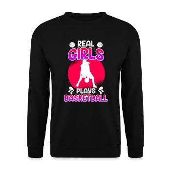 Basket-ball filles - Sweat-shirt Unisexe - noir - Devant - Alina (178cm) & Michal (187cm)