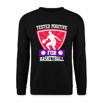 Testé positif au basketball féminin - Sweat-shirt Unisexe - noir - Devant - Alina (178cm) & Michal (187cm)