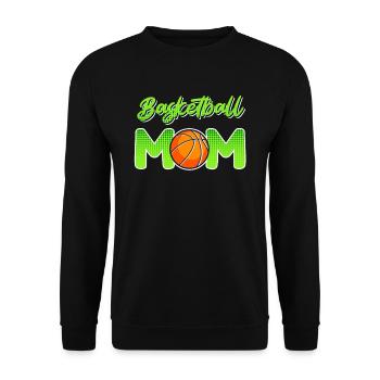 Basketball Mom Basketball Mutter - Unisex Pullover - Schwarz - Vorne - Alina (178cm) & Michal (187cm)