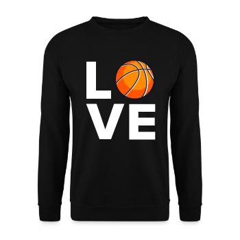 Basketball Liebe Basketballer - Unisex Pullover - Schwarz - Vorne - Alina (178cm) & Michal (187cm)