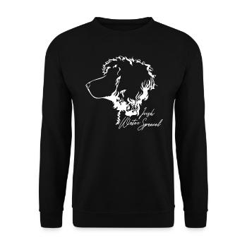 IRISH WATER SPANIEL Profile Dogs Dog Wilsigns - Unisex Sweatshirt - black - Front - Alina (178cm) & Michal (187cm)