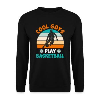 Les gars cool jouent aux joueurs de basket-ball - Sweat-shirt Unisexe - noir - Devant - Alina (178cm) & Michal (187cm)