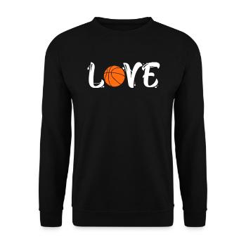 Basketball Love Basketball Player - Unisex Sweatshirt - black - Front - Alina (178cm) & Michal (187cm)