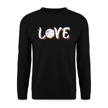 Basketball Love Basketball Player - Unisex Sweatshirt - black - Front - Alina (178cm) & Michal (187cm)