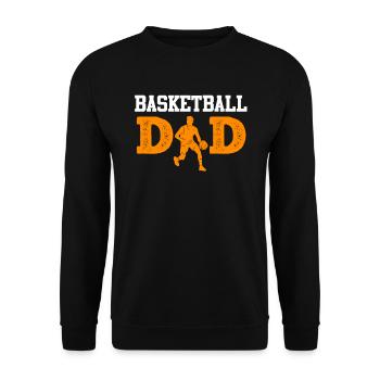 Basketball Dad Basketball Father - Unisex Sweatshirt - black - Front - Alina (178cm) & Michal (187cm)