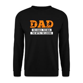 Papa Basketball Dad Coach Man Myth Legend - Unisex Sweatshirt - black - Front - Alina (178cm) & Michal (187cm)