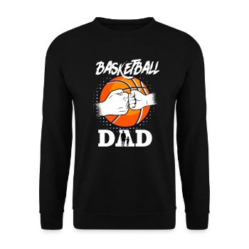 Basketball Dad - Unisex Sweatshirt - black - Front - Alina (178cm) & Michal (187cm)
