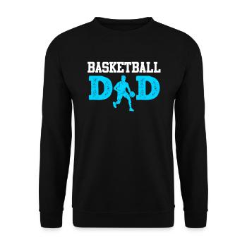Basketball Dad Basketball Father - Unisex Sweatshirt - black - Front - Alina (178cm) & Michal (187cm)