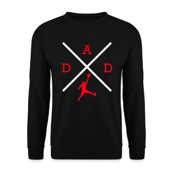 Basketball Dad Basketball Papa - Unisex Sweatshirt - black - Front - Alina (178cm) & Michal (187cm)