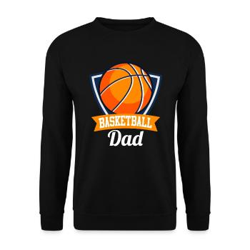Basketball Dad - Unisex Sweatshirt - black - Front - Alina (178cm) & Michal (187cm)