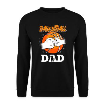 Basketball Dad - Unisex Sweatshirt - black - Front - Alina (178cm) & Michal (187cm)