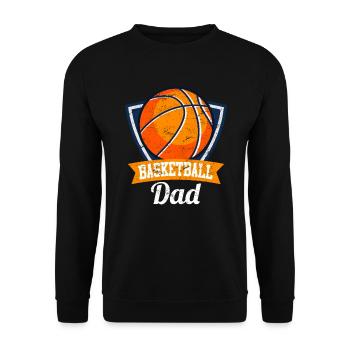 Basketball Dad - Unisex Sweatshirt - black - Front - Alina (178cm) & Michal (187cm)