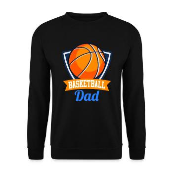 Basketball Dad - Unisex Sweatshirt - black - Front - Alina (178cm) & Michal (187cm)