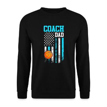 Basketball Coach Dad USA Basketball Player - Unisex Sweatshirt - black - Front - Alina (178cm) & Michal (187cm)