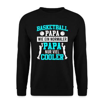 Basketball dad like normal dad only cooler - Unisex Sweatshirt - black - Front - Alina (178cm) & Michal (187cm)