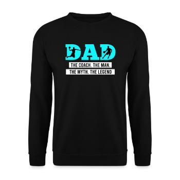 Papa Basketball Dad Coach Man Myth Legend - Unisex Sweatshirt - black - Front - Alina (178cm) & Michal (187cm)