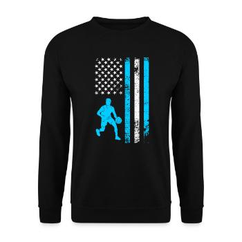 USA Basketball Player US Basketball - Unisex Sweatshirt - black - Front - Alina (178cm) & Michal (187cm)