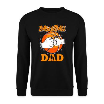 Basketball Dad - Unisex Sweatshirt - black - Front - Alina (178cm) & Michal (187cm)