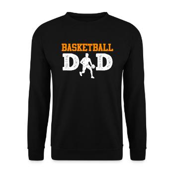 Basketball Dad Basketball Father - Unisex Sweatshirt - black - Front - Alina (178cm) & Michal (187cm)