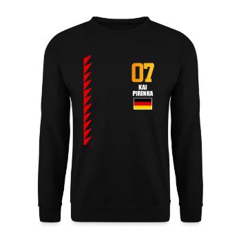 Sauftrikot Deutschland Kai Perniha - Unisex Pullover - Schwarz - Vorne - Alina (178cm) & Michal (187cm)