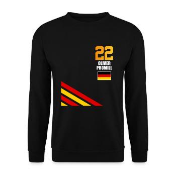 Sauftrikot Deutschland Oliver Promill - Unisex Pullover - Schwarz - Vorne - Alina (178cm) & Michal (187cm)