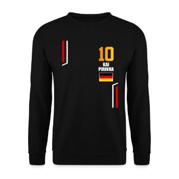 Sauftrikot Deutschland Kai Perinha - Unisex Pullover - Schwarz - Vorne - Alina (178cm) & Michal (187cm)