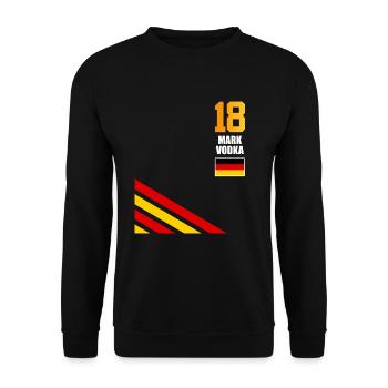 Sauftrikot Deutschland Mark Vodka - Unisex Pullover - Schwarz - Vorne - Alina (178cm) & Michal (187cm)