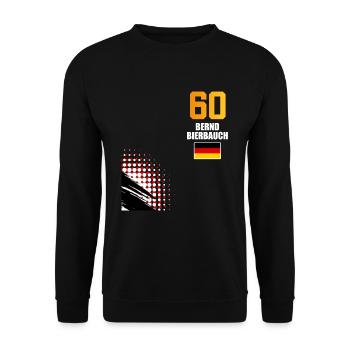 Sauftrikot Deutschland Bernd Bierbauch - Unisex Pullover - Schwarz - Vorne - Alina (178cm) & Michal (187cm)