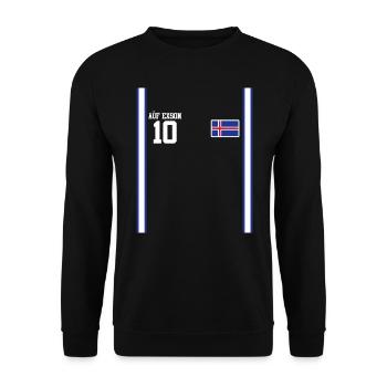 Sauftrikot Island Auf Exson - Unisex Pullover - Schwarz - Vorne - Alina (178cm) & Michal (187cm)
