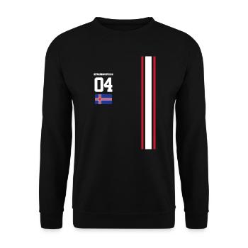 Sauftrikot Island Biervernichtsson - Unisex Pullover - Schwarz - Vorne - Alina (178cm) & Michal (187cm)